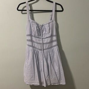 Lace-Pieced Light Blue Romper Abercrombie
